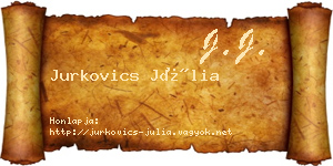 Jurkovics Júlia névjegykártya