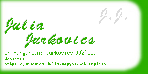 julia jurkovics business card